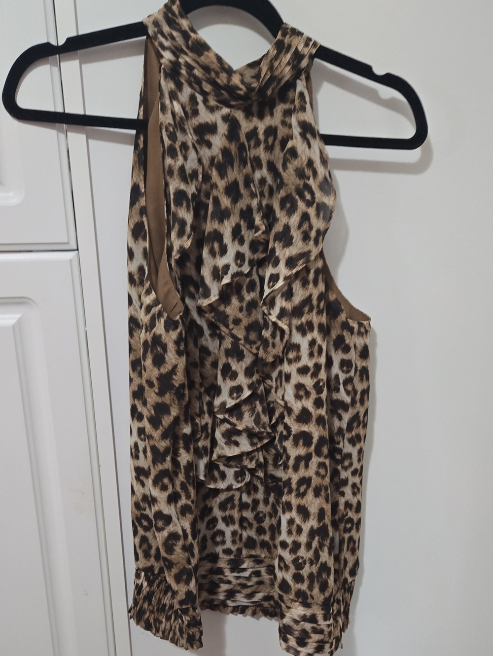 Apt. 9 Leopard Print Ruffle Halter Camisole - Brown